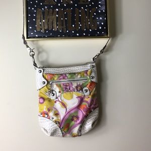 Kathy van zeeland multicolored crossbody bag